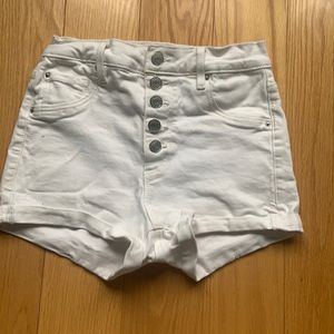 White garage shorts, perfect condition never worn